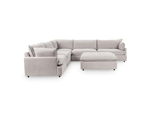 Classic Home Furniture -  Caplan Upholstered 6 Piece Modular Sectional w/ Ottoman - 5308SC6EGR - GreatFurnitureDeal