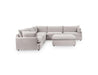 Classic Home Furniture -  Caplan Upholstered 6 Piece Modular Sectional w/ Ottoman - 5308SC6EGR - GreatFurnitureDeal