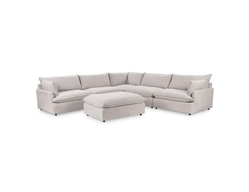 Classic Home Furniture -  Caplan Upholstered 6 Piece Modular Sectional w/ Ottoman - 5308SC6EGR - GreatFurnitureDeal