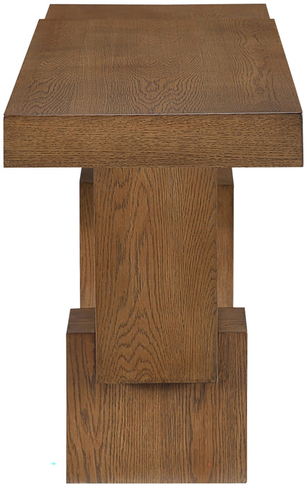 Meridian Furniture - Anzio Oak Veneer And Solid Wood Console Table - 302Brown-T - GreatFurnitureDeal