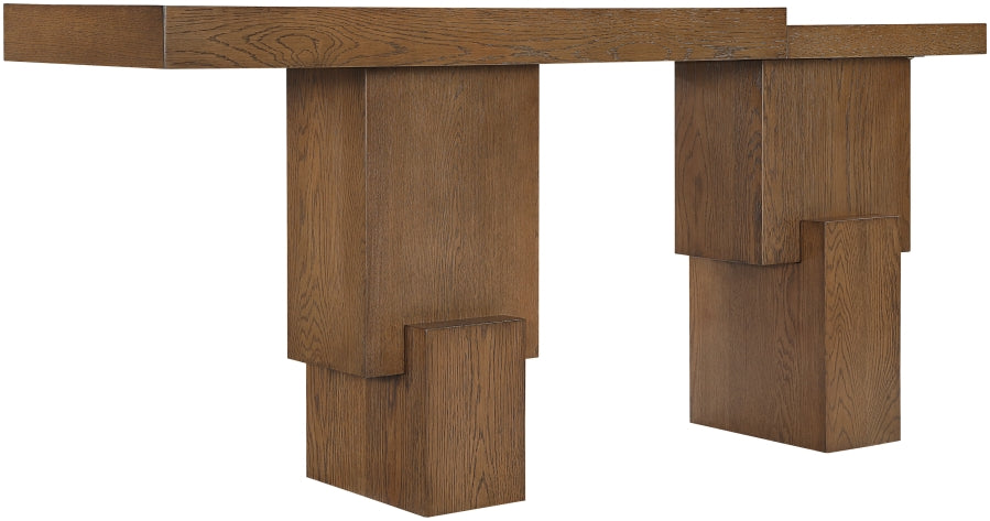 Meridian Furniture - Anzio Oak Veneer And Solid Wood Console Table - 302Brown-T - GreatFurnitureDeal