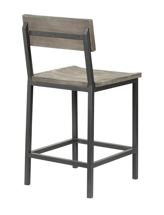 Coast To Coast - Counter Stool Set of 2 in Grey and Gunmetal - 53432