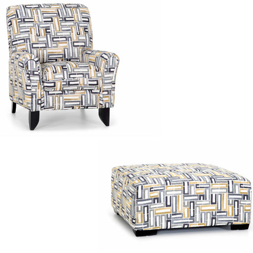 Franklin Furniture - 818 Brentwood Hi-Leg Recliner with Square Ottoman in Take Five Bumble Bee - 534-3788-05-75018-BUMBLE - GreatFurnitureDeal