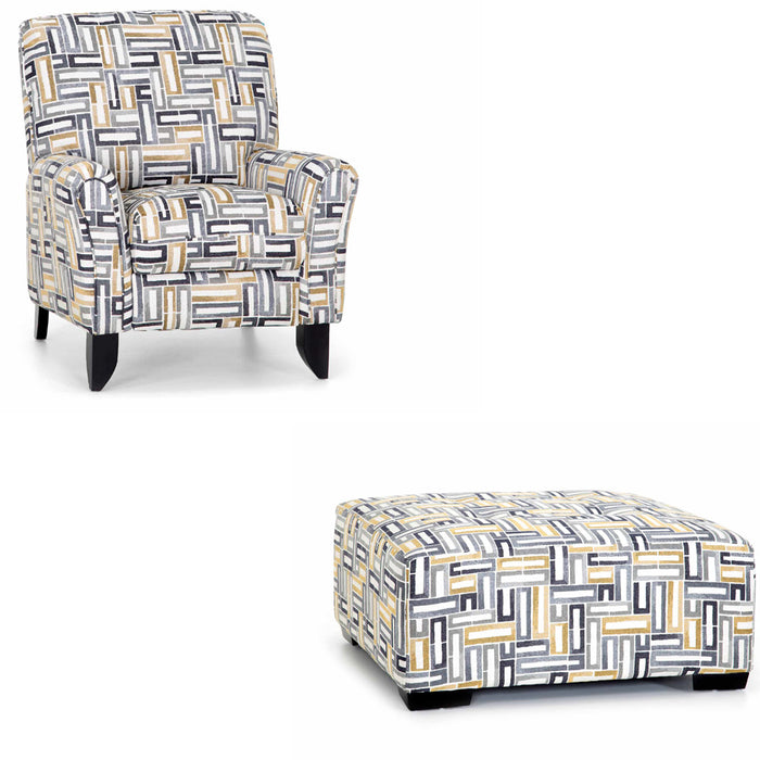 Franklin Furniture - 818 Brentwood Hi-Leg Recliner with Square Ottoman in Take Five Bumble Bee - 534-3788-05-75018-BUMBLE - GreatFurnitureDeal