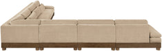 Meridian Furniture - Turin 167.75" Chenille Fabric Upholstered 7 Piece Modular Sectional - 606Beige-Sec7A - GreatFurnitureDeal