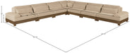 Meridian Furniture - Turin 167.75" Chenille Fabric Upholstered 7 Piece Modular Sectional - 606Beige-Sec7A - GreatFurnitureDeal