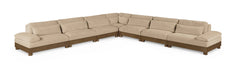 Meridian Furniture - Turin 167.75" Chenille Fabric Upholstered 7 Piece Modular Sectional - 606Beige-Sec7A - GreatFurnitureDeal