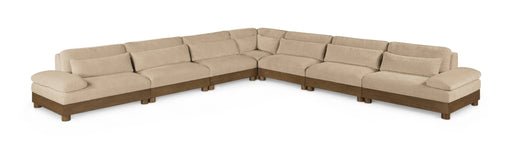 Meridian Furniture - Turin 167.75" Chenille Fabric Upholstered 7 Piece Modular Sectional - 606Beige-Sec7A - GreatFurnitureDeal