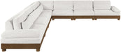 Meridian Furniture - Turin 167.75" Chenille Fabric Upholstered 7 Piece Modular Sectional - 606Cream-Sec7A - GreatFurnitureDeal
