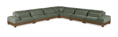 Meridian Furniture - Turin 167.75" Chenille Fabric Upholstered 7 Piece Modular Sectional - 606Green-Sec7A - GreatFurnitureDeal