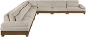 Meridian Furniture - Turin 167.75" Chenille Fabric Upholstered 7 Piece Modular Sectional - 606Taupe-Sec7A - GreatFurnitureDeal