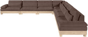 Meridian Furniture - Turin 167.75" Chenille Fabric Upholstered 7 Piece Modular Sectional - 612Brown-Sec7A - GreatFurnitureDeal