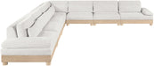 Meridian Furniture - Turin 167.75" Chenille Fabric Upholstered 7 Piece Modular Sectional - 612Cream-Sec7A - GreatFurnitureDeal