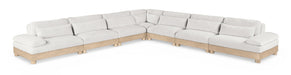 Meridian Furniture - Turin 167.75" Chenille Fabric Upholstered 7 Piece Modular Sectional - 612Cream-Sec7A - GreatFurnitureDeal