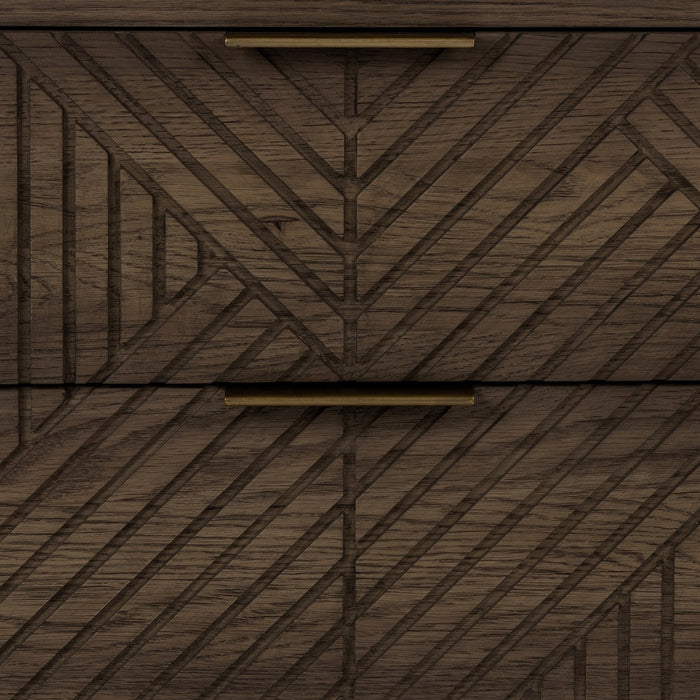 Classic Home - Santa Clara Solid Wood 2Dwr Nightstand - Toasted Brown - 54003213 - GreatFurnitureDeal