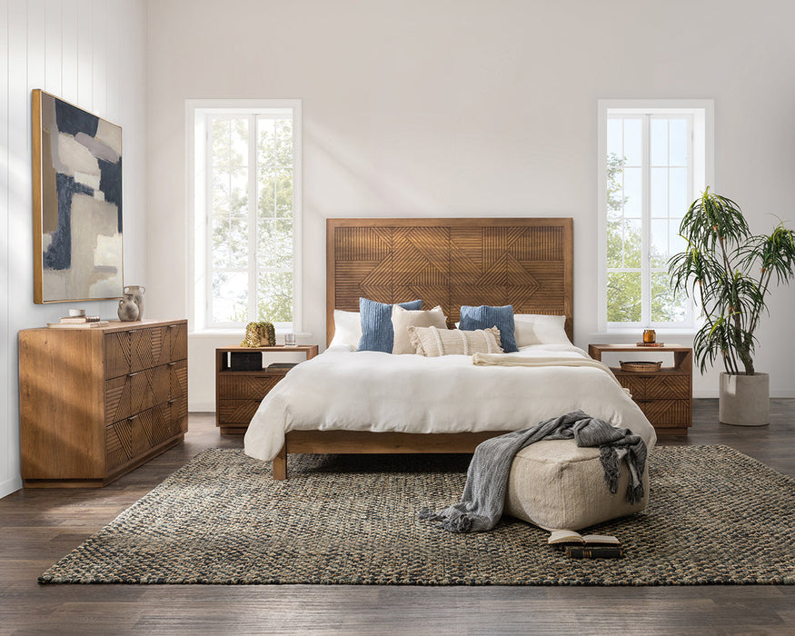 Classic Home - Santa Clara Solid Wood 2Dwr Nightstand - Caramel Brown - 54010253 - GreatFurnitureDeal