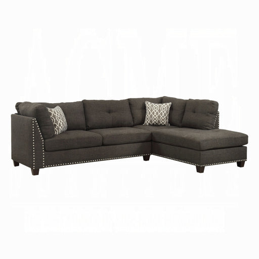 Acme Furniture - Laurissa Sectional Sofa & Ottoman W/2 Pillows - 54375 - GreatFurnitureDeal