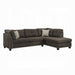 Acme Furniture - Laurissa Sectional Sofa & Ottoman W/2 Pillows - 54375 - GreatFurnitureDeal