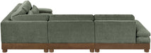 Meridian Furniture - Turin 128" Chenille Fabric Upholstered 4 Piece Modular Sectional - 606Green-Sec4A - GreatFurnitureDeal
