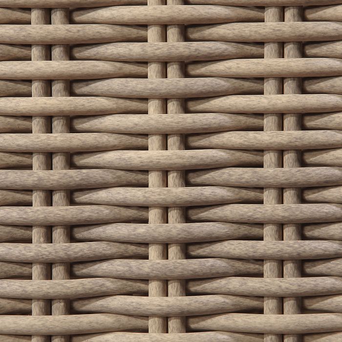 Meridian Furniture - Seacrest 123.25" Beige Olefin Water Resistant Fabric And Wicker 5pc. Outdoor Patio Sectional - 55001Beige-Sec5B - GreatFurnitureDeal