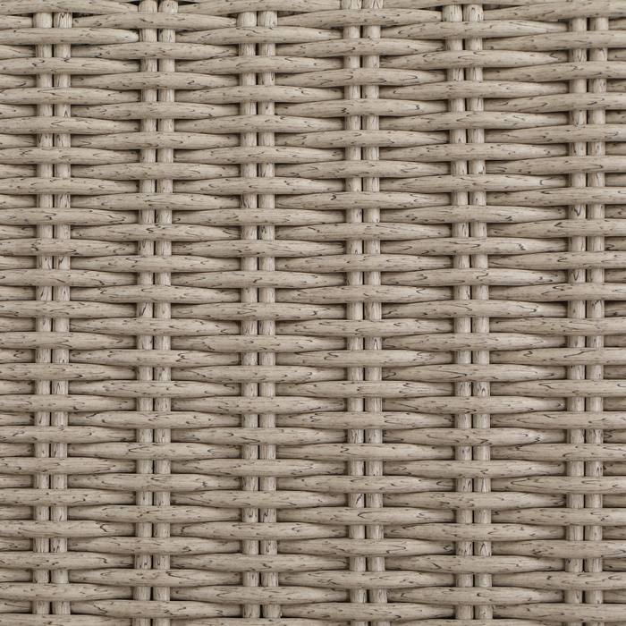 Meridian Furniture - Seacrest 123.25" Cream Olefin Water Resistant Fabric And Wicker 5pc. Outdoor Patio Sectional - 55002Cream-Sec5C - GreatFurnitureDeal
