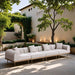 Meridian Furniture - Laguna 142" Beige Resilient Water Resistant Fabric Upholstered 4pc. Outdoor Patio Sofa - 55036Beige-S4B - GreatFurnitureDeal
