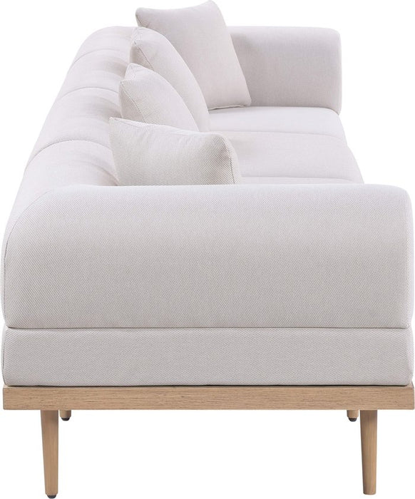 Meridian Furniture - Laguna 142" Beige Resilient Water Resistant Fabric Upholstered 4pc. Outdoor Patio Sofa - 55036Beige-S4B - GreatFurnitureDeal