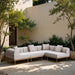 Meridian Furniture - Laguna 106.5" Beige Resilient Water Resistant Fabric Upholstered 4pc. Outdoor Patio Sectional - 55036Beige-Sec4B - GreatFurnitureDeal