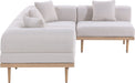 Meridian Furniture - Laguna 106.5" Beige Resilient Water Resistant Fabric Upholstered 4pc. Outdoor Patio Sectional - 55036Beige-Sec4B - GreatFurnitureDeal
