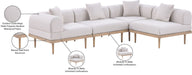 Meridian Furniture - Laguna 106.5" Beige Resilient Water Resistant Fabric Upholstered 4pc. Outdoor Patio Sectional - 55036Beige-Sec4B - GreatFurnitureDeal