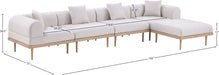 Meridian Furniture - Laguna 142" Beige Resilient Water Resistant Fabric Upholstered 5pc. Outdoor Patio Sectional - 55036Beige-Sec5A - GreatFurnitureDeal