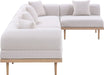Meridian Furniture - Laguna 142" Beige Resilient Water Resistant Fabric Upholstered 5pc. Outdoor Patio Sectional - 55036Beige-Sec5D - GreatFurnitureDeal
