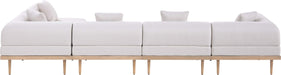 Meridian Furniture - Laguna 142" Beige Resilient Water Resistant Fabric Upholstered 5pc. Outdoor Patio Sectional - 55036Beige-Sec5D - GreatFurnitureDeal