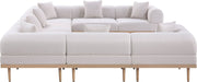 Meridian Furniture - Laguna 142" Beige Resilient Water Resistant Fabric Upholstered 8pc. Outdoor Patio Sectional - 55036Beige-Sec8A - GreatFurnitureDeal