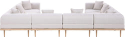Meridian Furniture - Laguna 142" Beige Resilient Water Resistant Fabric Upholstered 8pc. Outdoor Patio Sectional - 55036Beige-Sec8A - GreatFurnitureDeal