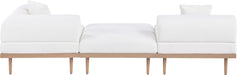 Meridian Furniture - Laguna 106.5" Cream Resilient Water Resistant Fabric Upholstered 3pc. Outdoor Patio Sofa - 55036Cream-S3D - GreatFurnitureDeal