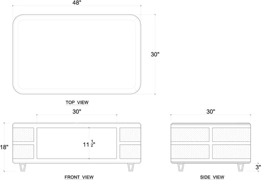 Bramble - Lexington Coffee Table w/ Bamboo - Mindi - US-WS-55093MFR-BWW--- - GreatFurnitureDeal