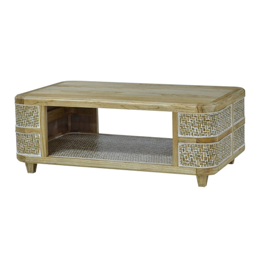 Bramble - Lexington Coffee Table w/ Bamboo - Mindi - US-WS-55093MFR-BWW--- - GreatFurnitureDeal