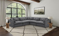 Coaster Furniture - Hobson 5-Piece Upholstered Modular Sectional Sofa Charcoal - 551455-SETA - GreatFurnitureDeal