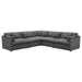 Coaster Furniture - Hobson 5-Piece Upholstered Modular Sectional Sofa Charcoal - 551455-SETA - GreatFurnitureDeal