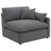 Coaster Furniture - Hobson 5-Piece Upholstered Modular Sectional Sofa Charcoal - 551455-SETA - GreatFurnitureDeal