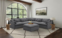 Coaster Furniture - Hobson 6-Piece Upholstered Modular Sectional Sofa Charcoal - 551455-SET - GreatFurnitureDeal