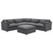 Coaster Furniture - Hobson 6-Piece Upholstered Modular Sectional Sofa Charcoal - 551455-SET - GreatFurnitureDeal