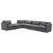 Coaster Furniture - Hobson 6-Piece Upholstered Modular Sectional Sofa Charcoal - 551455-SET - GreatFurnitureDeal