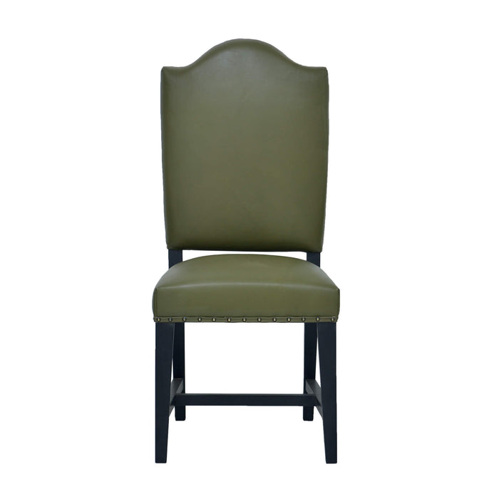 Bramble - Lorient Dining Chair in Mindi Batavia Black, Vert Olive - US-WS-55160MBBFBGR----