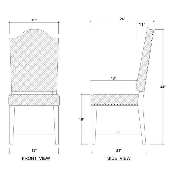 Bramble - Lorient Dining Chair w/out Nails in Fruit Wood - US-WS-55162FRWLL221----