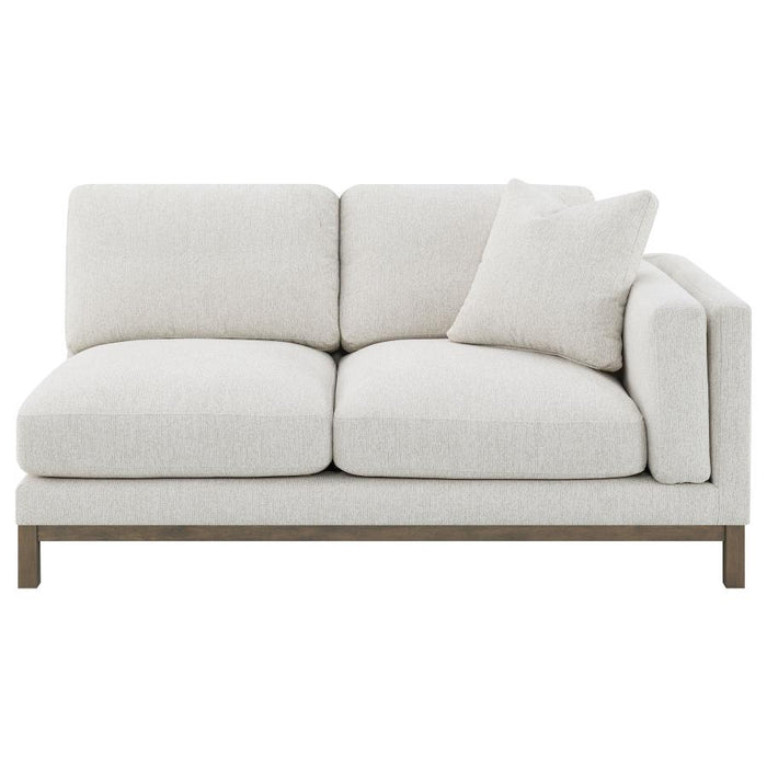 Coaster Furniture - Geneva Boucle Upholstered Sectional Chaise Sofa Sand - 551777 - GreatFurnitureDeal