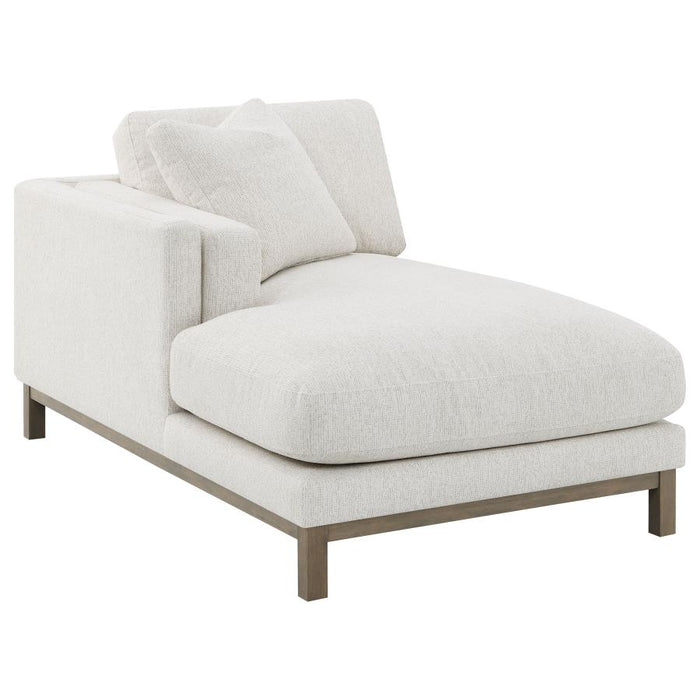 Coaster Furniture - Geneva Boucle Upholstered Sectional Chaise Sofa Sand - 551777 - GreatFurnitureDeal