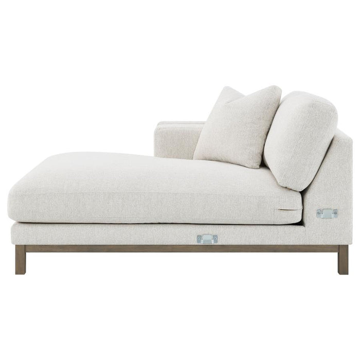 Coaster Furniture - Geneva Boucle Upholstered Sectional Chaise Sofa Sand - 551777 - GreatFurnitureDeal