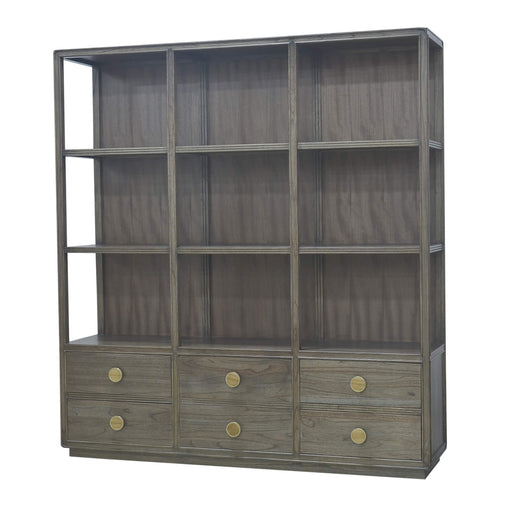 Bramble - Cohan Open Cabinet w/ 6 Drawers in Mindi Gray - US-WS-55177MDG----- - GreatFurnitureDeal